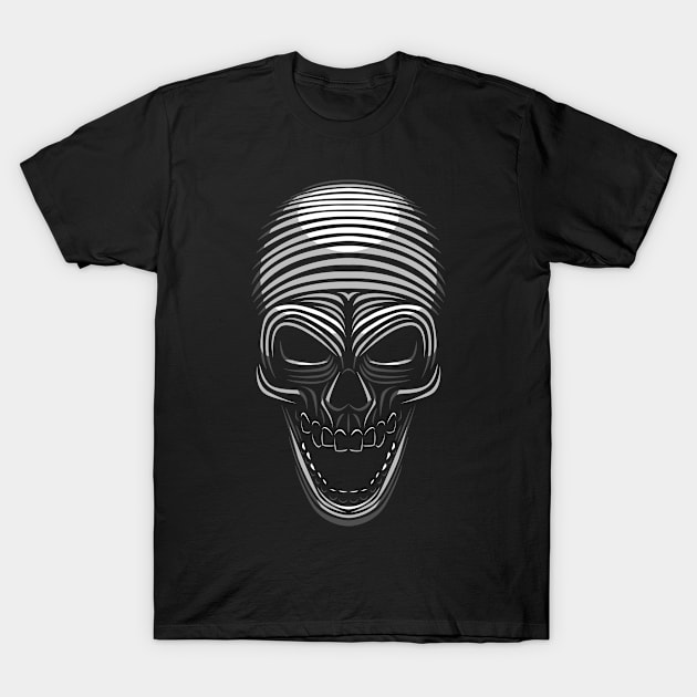 Line skull T-Shirt by albertocubatas